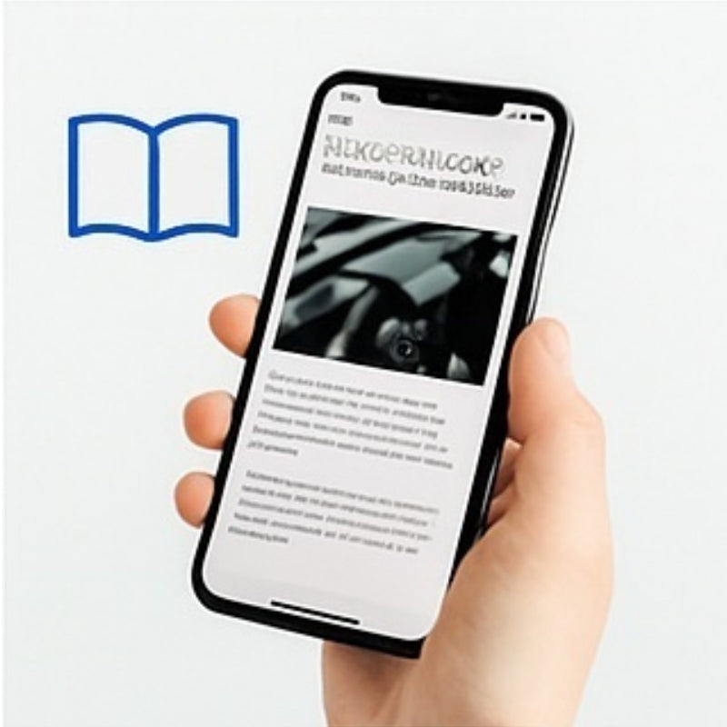 téléphone en main avec article de conseils
