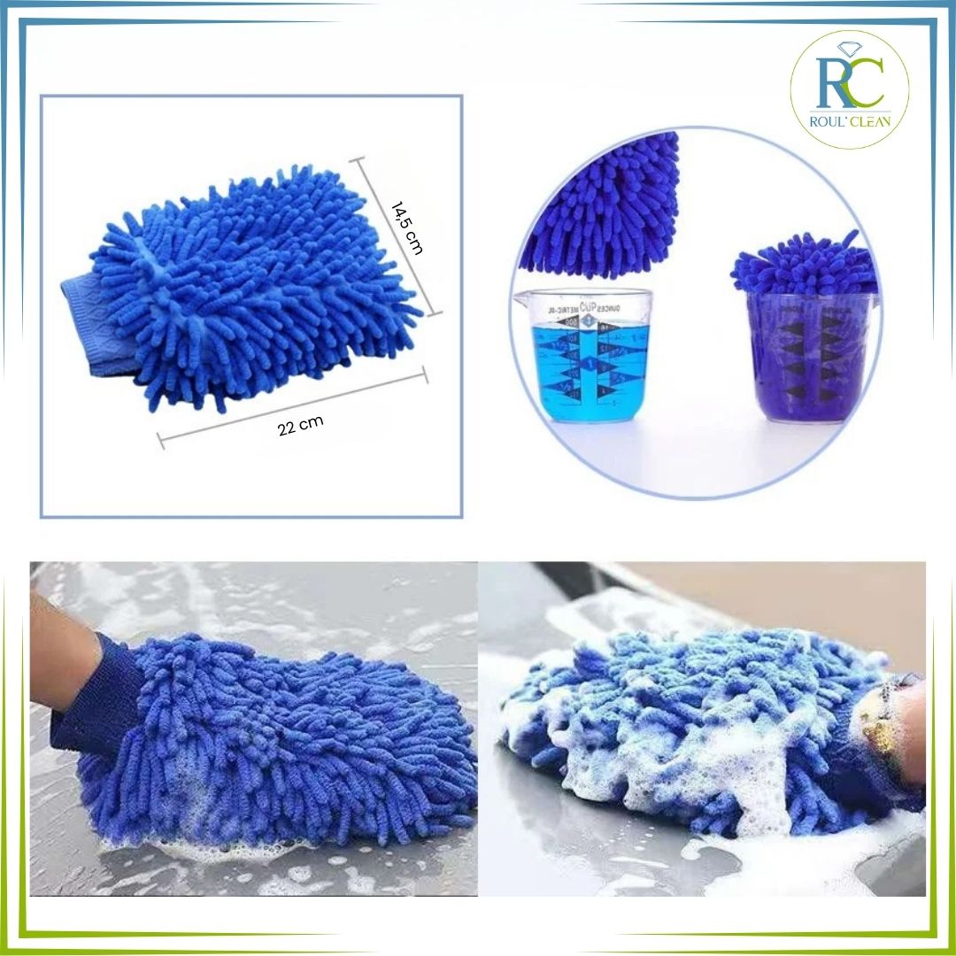 Mise en action du gant microfibre